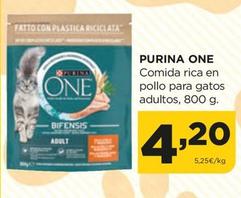 Oferta de Purina One - Comida Rica En Pollo Para Gatos Adultos por 4,2€ en Alimerka