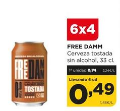 Oferta de Free Damm - Cerveza Tostada Sin Alcohol por 0,74€ en Alimerka