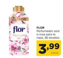 Oferta de Flor - Perfumador Azul O Rosa Para La Ropa 36 Lavados por 3,99€ en Alimerka