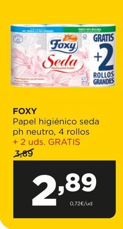 Oferta de Foxy - Papel Higiénico Seda Ph Neutro por 2,89€ en Alimerka