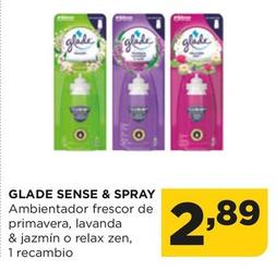 Oferta de Glade - Sense & Spray Ambientador Frescor De Primavera por 2,89€ en Alimerka
