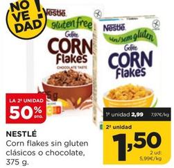Oferta de Nestlé - Corn Flakes Sin Gluten Clásicos O Chocolate por 2,99€ en Alimerka