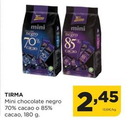 Oferta de Tirma - Mini Chocolate Negro 70% Cacao O 85% Cacao por 2,45€ en Alimerka