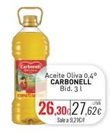 Oferta de Carbonell - Aceite Oliva 0,4° por 26,3€ en Cuevas Cash