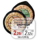 Oferta de Emdfresh - Tortilla Fresca Con y Sin Cebolla por 2,29€ en Cuevas Cash
