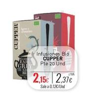 Oferta de Cupper - Infusiones Bio  por 2,15€ en Cuevas Cash