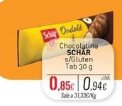Oferta de Schär - Chocolatina S/Gluten por 0,85€ en Cuevas Cash