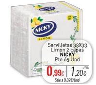 Oferta de Nicky - Servilletas Limon 2 Capas por 0,99€ en Cuevas Cash