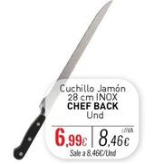 Oferta de Chef Back - Cuchillo Jamón Inox  por 6,99€ en Cuevas Cash