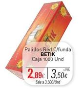 Oferta de Betik - Palillos Red C/Funda  por 2,89€ en Cuevas Cash