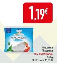 Oferta de Mozzarella por 1,19€ en Masymas