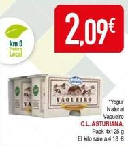 Oferta de Yogur natural por 2,09€ en Masymas