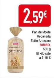 Oferta de Pan de molde por 2,59€ en Masymas