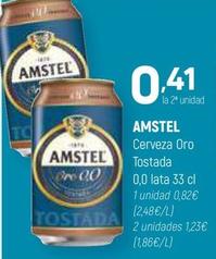 Oferta de Amstel - Cerveza Oro Tostada 0,0 Lata por 0,82€ en Coviran