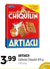 Oferta de Artiach - Galletas Chiquilín por 3,99€ en Coviran