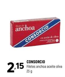 Oferta de Consorcio - Filetes Anchoa Aceite Oliva por 2,15€ en Coviran