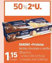 Oferta de Danone - +Proteina Natillas Chocolate O Vainilla por 2,29€ en Coviran