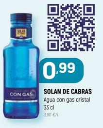 Oferta de Solán De Cabras - Agua Con Gas Cristal por 0,99€ en Coviran