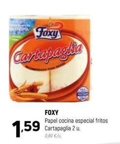 Oferta de Foxy - Papel Cocina Especial Fritos Cartapaglia por 1,59€ en Coviran