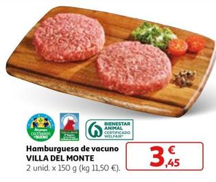 Oferta de Villa Del Monte - Hamburguesa De Vacuno por 3,45€ en Alcampo