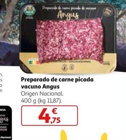 Oferta de Preparado De Carne Picada Vacuno Angus  por 4,75€ en Alcampo