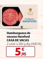 Oferta de Casa De Vacas - Hamburguesa De Vacuno Hereford  por 5,95€ en Alcampo