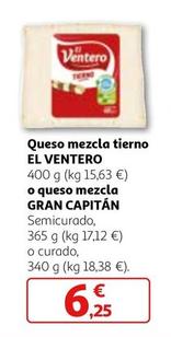 Oferta de El Ventero - Queso Mezcla Tierno por 6,25€ en Alcampo