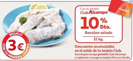 Oferta de Bacalao Salado por 3€ en Alcampo