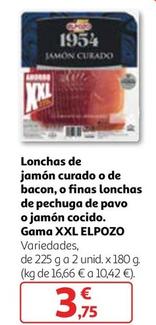 Oferta de Elpozo - Lonchas De Jamón Curado por 3,75€ en Alcampo