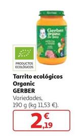 Oferta de Gerber - Tarrito Ecologicos Organic por 2,19€ en Alcampo