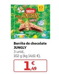 Oferta de Nestlé - Barritas De Chocolate Jungly por 1,49€ en Alcampo