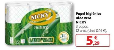 Oferta de Nicky - Papel Higiénico Aloe Vera por 5,29€ en Alcampo