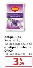 Oferta de Orion - Antipolillas O Antipolillas Bolas por 3,29€ en Alcampo