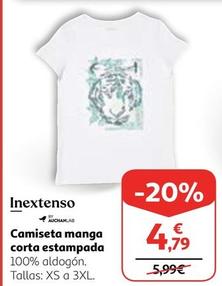 Oferta de Inextenso - Camiseta Manga Corta Estampada por 4,79€ en Alcampo