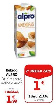 Oferta de Alpro - Bebida De Almendra por 1,99€ en Alcampo