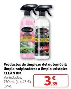 Oferta de Clean Rm - Productos De Limpieza Del Automóvil: Limpia-salpicaderos O Limpia-cristales por 3,35€ en Alcampo