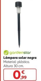 Oferta de Gardenstar - Lámpara Solar Negra por 0,99€ en Alcampo