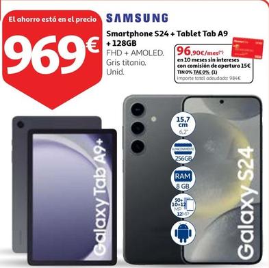 Oferta de Samsung - Smartphone S24+ Tablet Tab A9 + 128Gb por 969€ en Alcampo