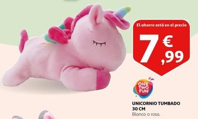 Oferta de One Two Fun - Unicornio Tumbado 30 Cm por 7,99€ en Alcampo