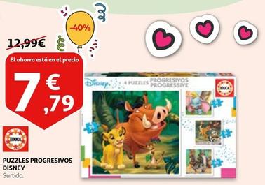 Oferta de Disney - Puzzles Progresivos por 7,79€ en Alcampo