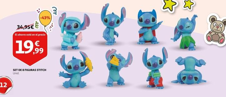 Oferta de Set De 8 Figuras Stitch por 19,99€ en Alcampo