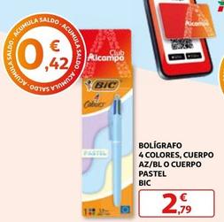 Oferta de Bic - Bolígrafo 4 Colores, Cuerpo Az/BL O Cuerpo Pastel por 2,79€ en Alcampo