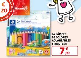 Oferta de Staedtler - 24 Lápices De Colores Acuareables por 7,99€ en Alcampo
