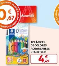 Oferta de Staedtler - 12 Lápices De Colores Acuareables por 4,49€ en Alcampo