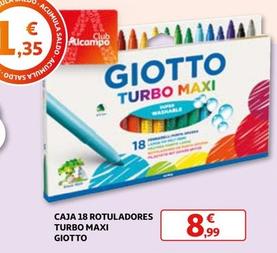 Oferta de Giotto - Caja Rotuladores Turbo Maxi por 8,99€ en Alcampo