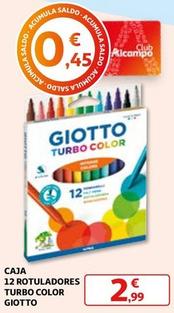 Oferta de Giotto - Caja Rotuladores Turbo Color por 2,99€ en Alcampo