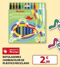 Oferta de Rotuladores Cambicolor De Plastico Reciclado por 2,99€ en Alcampo
