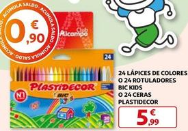 Oferta de Bic - Lápices De Colores O Rotuladores Kids O Ceras Plastidecor por 5,99€ en Alcampo