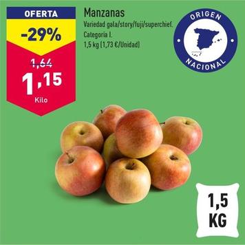 Oferta de Manzanas por 1,15€ en ALDI