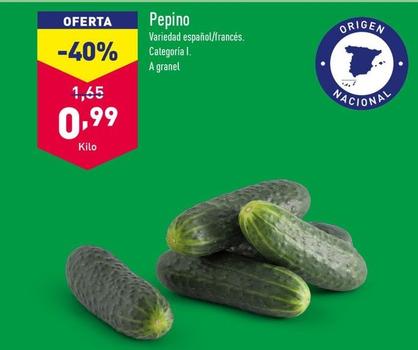 Oferta de Pepino por 0,99€ en ALDI